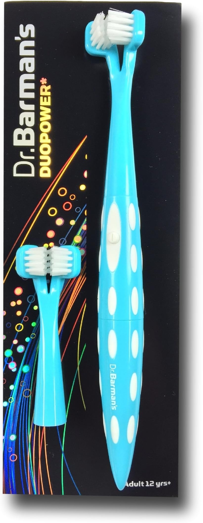 Dr. Barman's Duopower Sonic Toothbrush with Replacement Head (Blue)