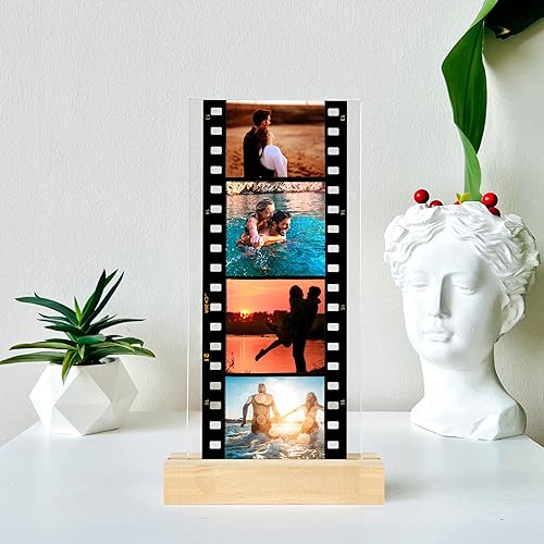 Miniatura 2 de Fotos de película de memoria personalizadas, decoración acrílica, marco de fotos personalizado en rollo de cámara, álbum de fotos significativo,