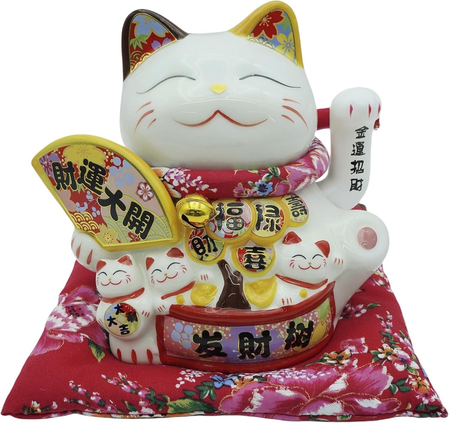 Lucky Cat Waving Arm Fortune Cat Statue,Maneki Neko Beckoning Fengshui Wealth Cat for Welcoming for Shop, Home,Copany,Birthday Gift,Business Opening,1PC