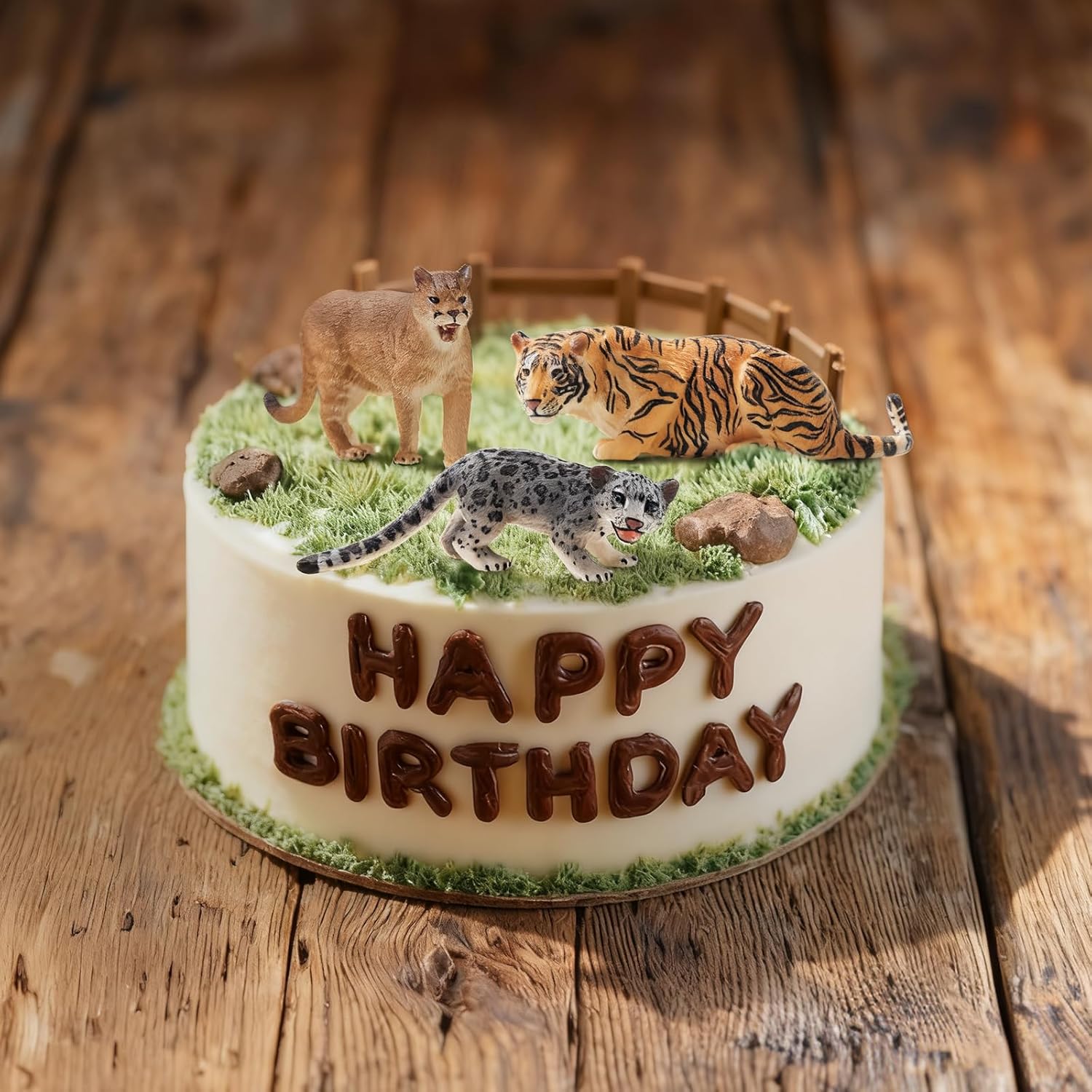 Toymany 12PCS Big Cat Wild Animal Figurines, Realistic Safari Animals Set Includes Lion,Tiger,Cougar,Cheetah,Leopard,Jaguar,Lynx Educational Toy Cake Toppers Christmas Birthday Gift for Toddlers