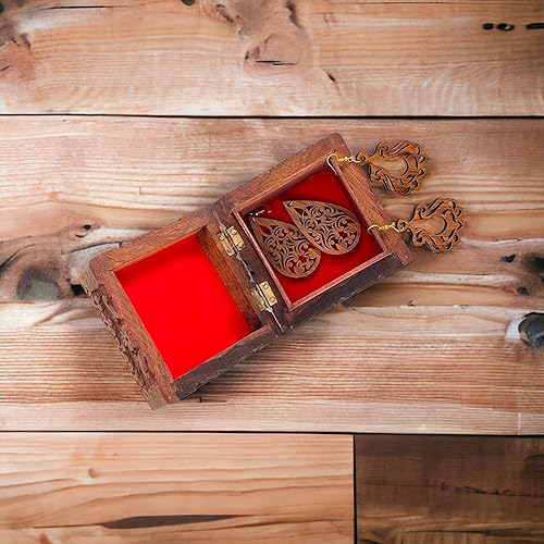 Miniatura 6 de Caja de recuerdos de madera hecha a mano, organizador de joyas, ideas de regalo únicas para hombres y mujeres, caja de almacenamiento decorativa