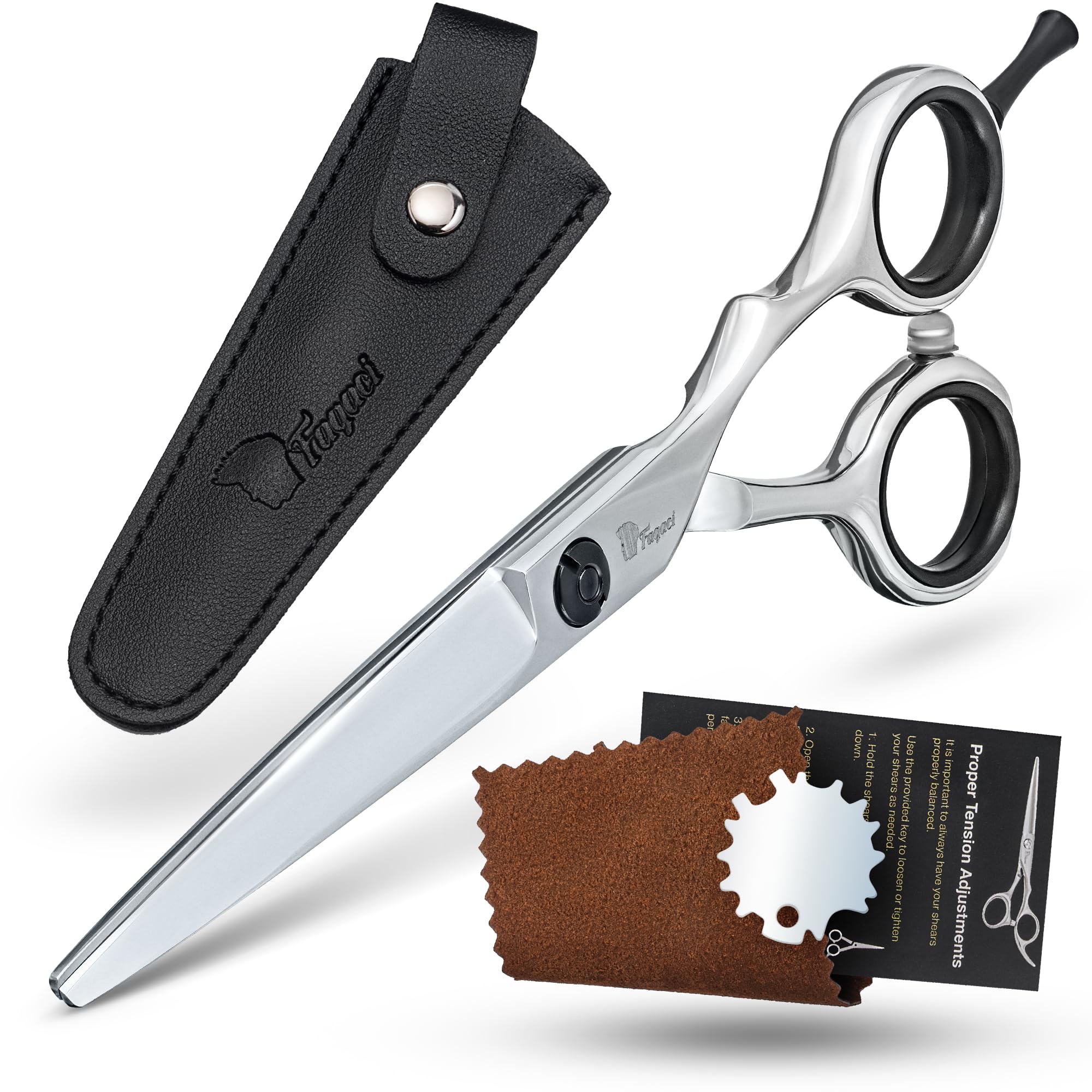 Fagaci Professional Hair Cutting Scissors 6 Inch, Razor Sharp 6"