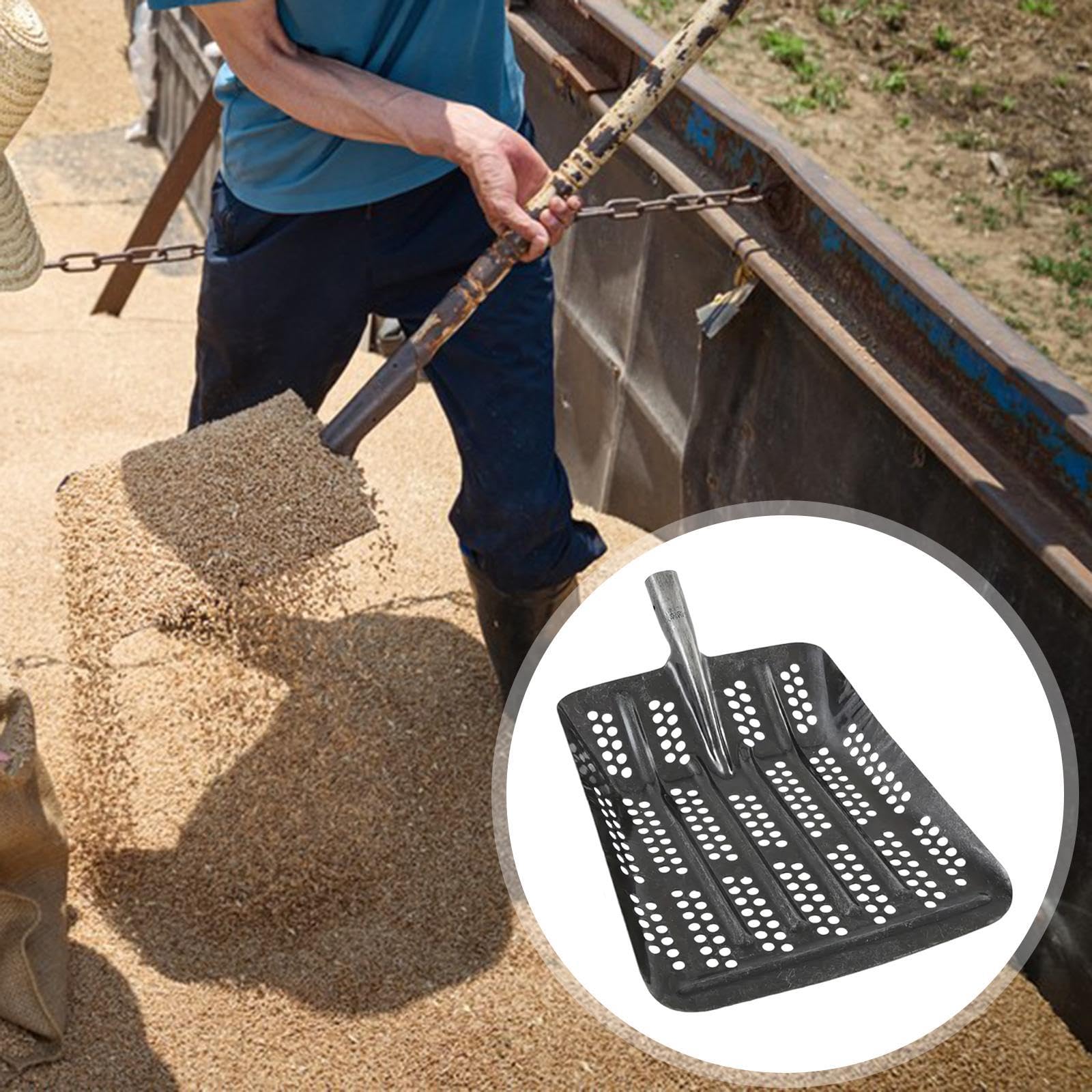 Setaccio da Rete Rinforzata per Setacciare Granaglie Terreno Strumento Essenziale per Agricoltura Giardinaggio, Foro Rotondo Grande
