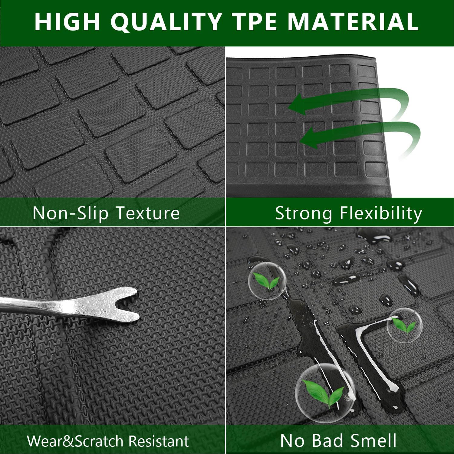 Cargo Mat Backrest Mat Compatible with 2021-2025 Toyota Sienna 7&8 Passenger W/O Spare Tire TPE Cargo Liner Replacement for 2021-2025 Toyota Sienna Accessories (Cargo Mat+Backrest Mat)