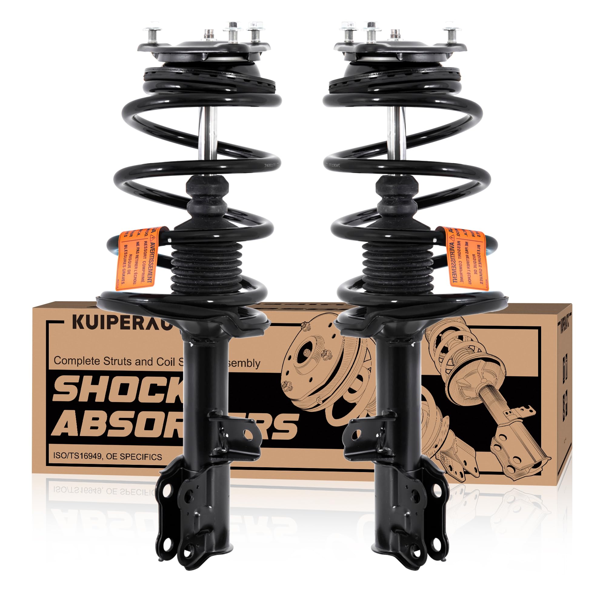 Photo 1 of ***VERY USED*** KUIPERAUTO Front Complete Struts Coil Spring Assembly 172306 172305 Compatible with 2007-2010 Hyundai Elantra Replacement Shock Absorbers