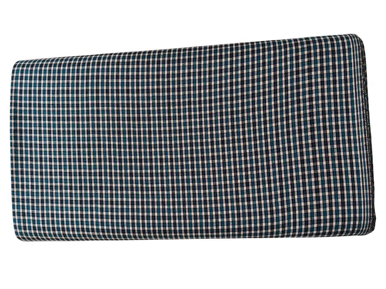 Cotswool Men's Checked Woolen Shirt Fabric, Multicoloured (Black, Cream and Rama Green), Unstitched Dress Material-image-20