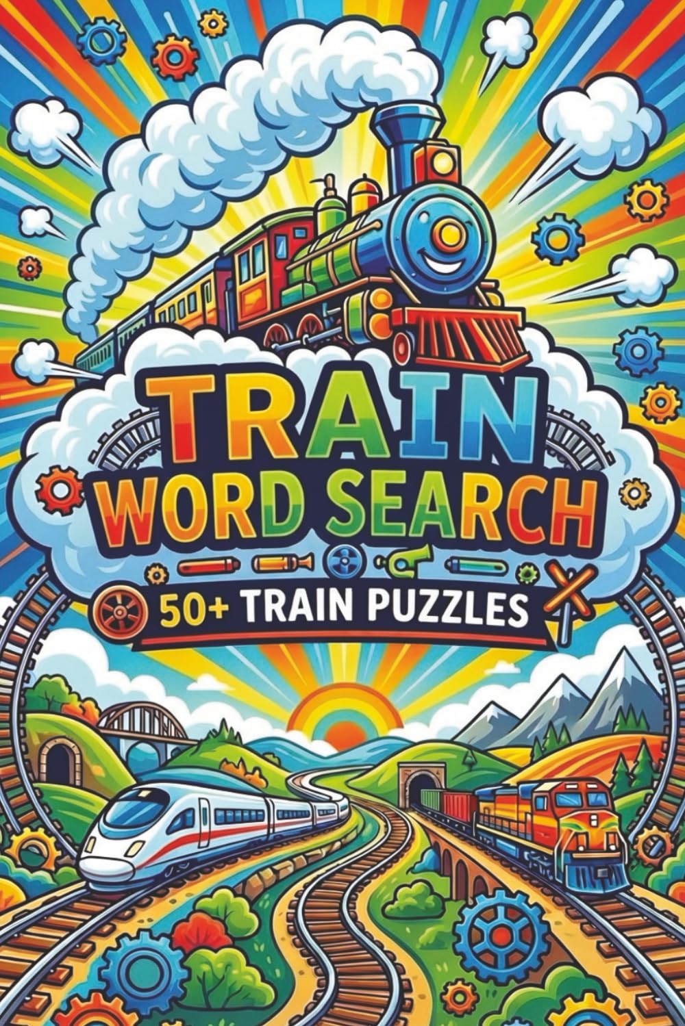 Train Word Search Puzzle Book: All Aboard - A Nostalgic Journey Through Trains, Tracks, and Travel