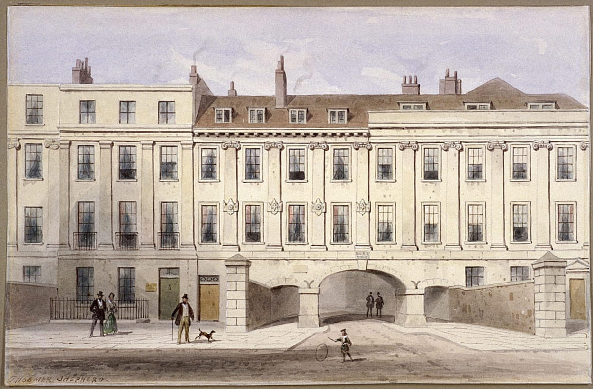 ARTXLXXBN Famous Prints Artwork Pictures Poster Painting Art Inn Fields Holborn London by Hosmer Shepherd Artwork Landscape Pictures for Home Decor 60x90cm