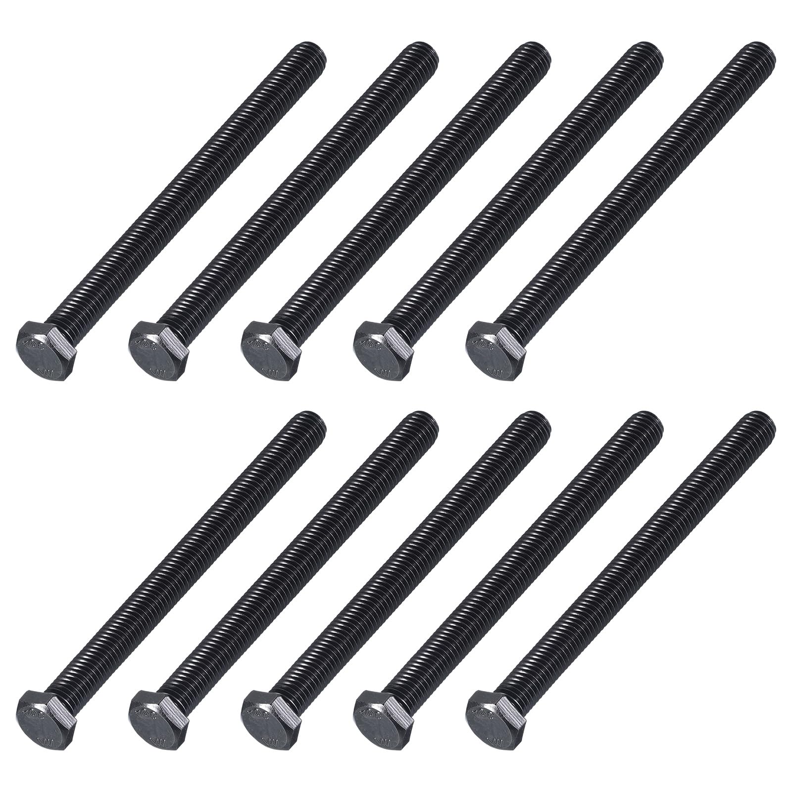 METALLIXITY Hex Head Bolts (3/8-16 x 5") 20Pcs, 304 Stainless Steel 18-8, Fully Threaded, External Hex Drive