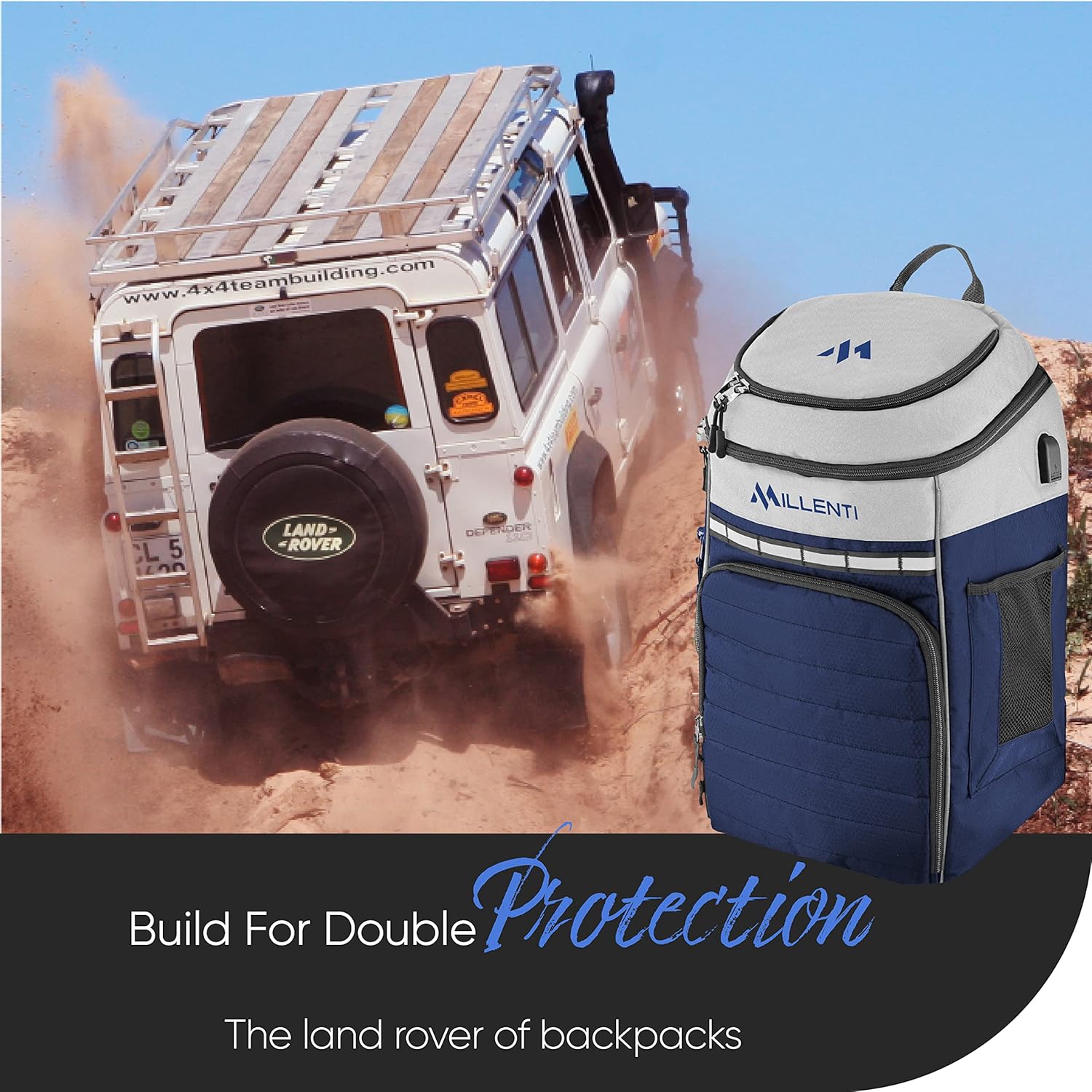 Millenti Backpacks Basketball Soccer Backpack - with Ball Compartment, Travel College Sports Bag and 13” Laptop Sleeve, 27L (White)