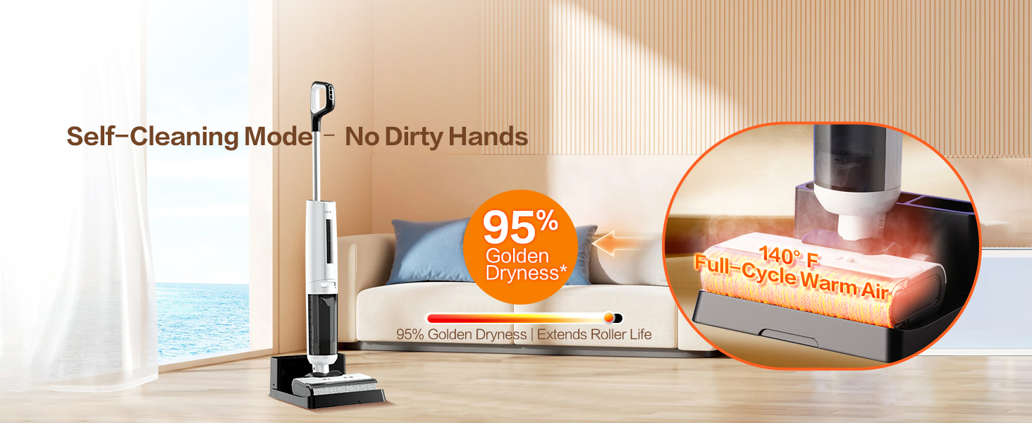 Amazon.com: Self-Cleaning Wet Dry Vacuum Mop Combo,Cordless Floor