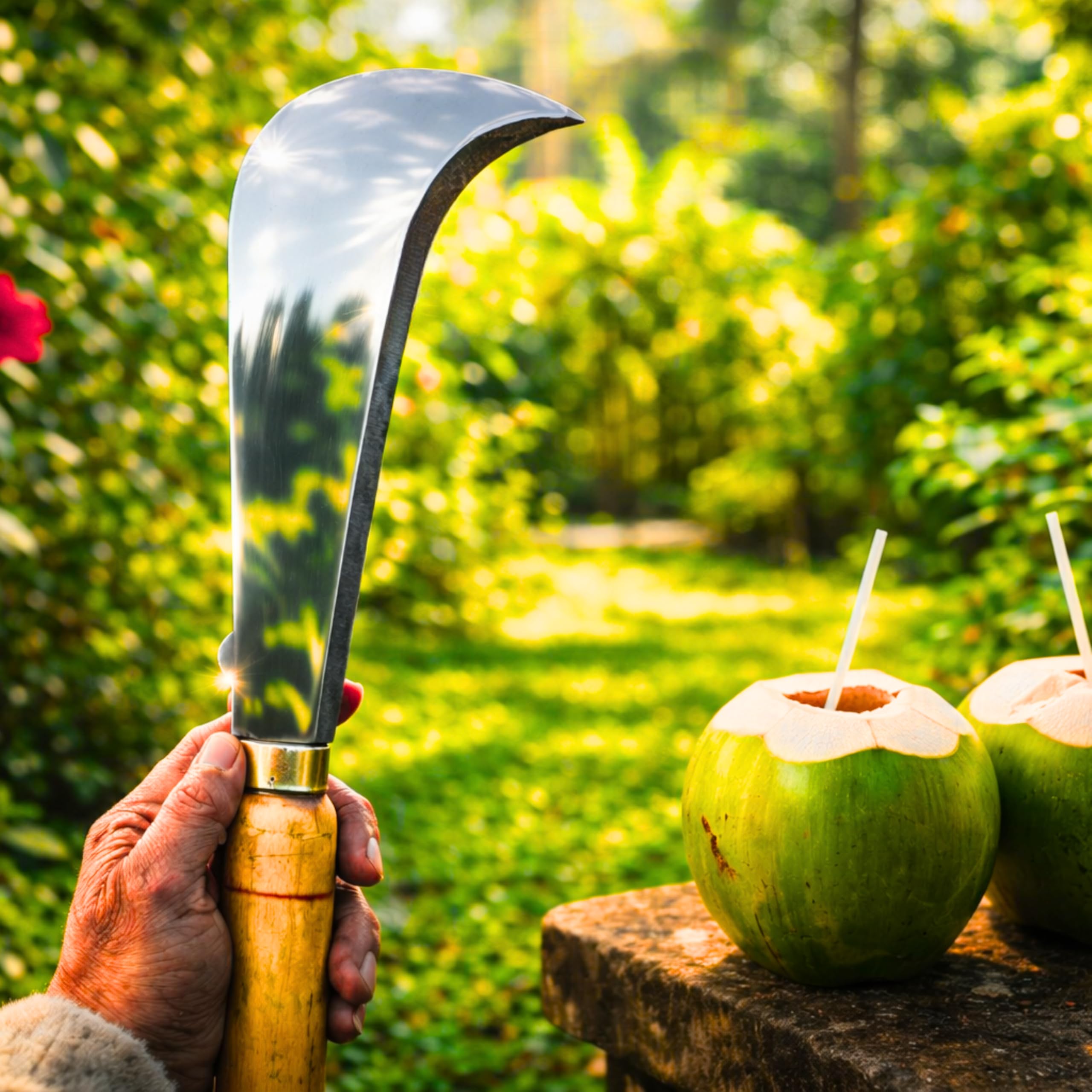 ROBUX Billhook Knife - Handmade Coconut Cutter -7