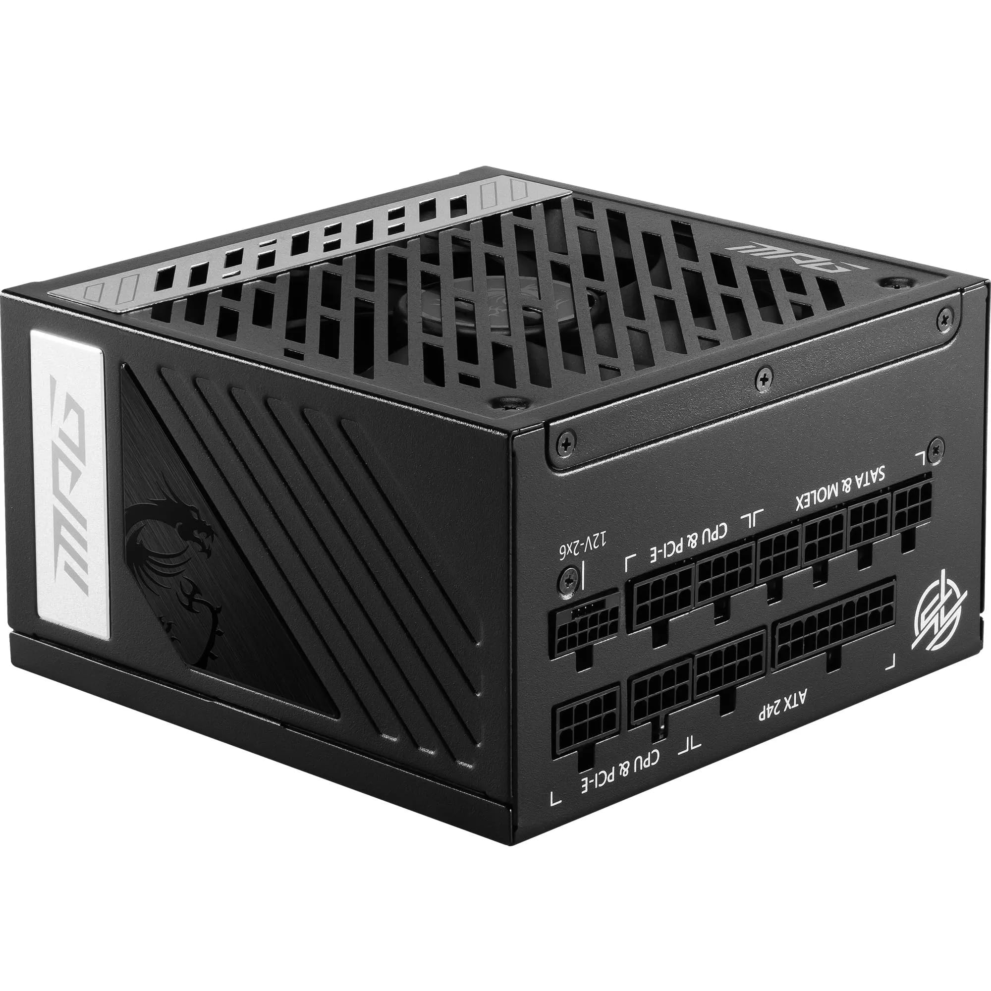MSI MPG A850G PCIE5 Power Supply Unit, UK Plug - 850W, 80 Plus Gold Certified, Fully Modular ATX 3.0, PCIe 5.0 GPU Support, Japanese 105°C Capacitors, 0% RPM Mode, Flat Cables - 10 Year Warranty