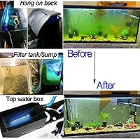 Vista 4 de Luz de limpieza UVC para acuario, luz verde transparente para eliminar algas, limpieza de floración para tanque de peces, lámpara de agua UVC