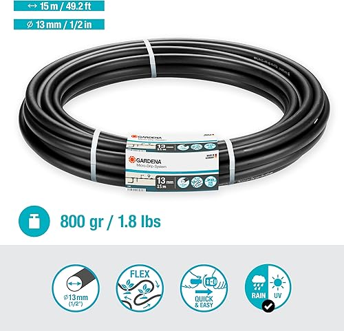 Miniatura 3 de GARDENA 1346-U 112 pulgadas por 49 pies tubería principal para sistema de goteo micro