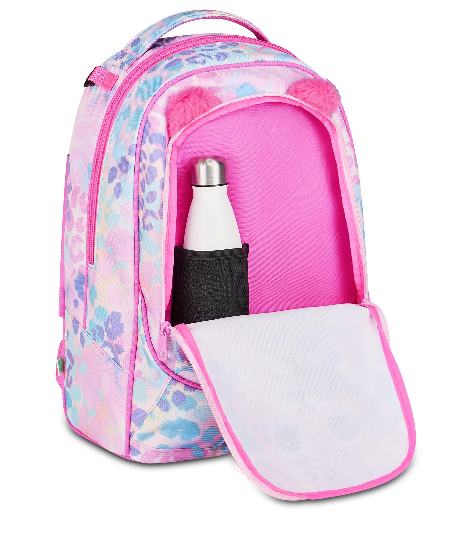 SJ GANG STYLE JAM GANG Trolley Scuola Jack 8 ruote HEART BUDDY GIRL, Rosa, 34L, Scomponibile, Uso Zaino, Cross-over System, Spallacci a scomparsa, Tasca portaborraccia, Elementari e medie, Bambina