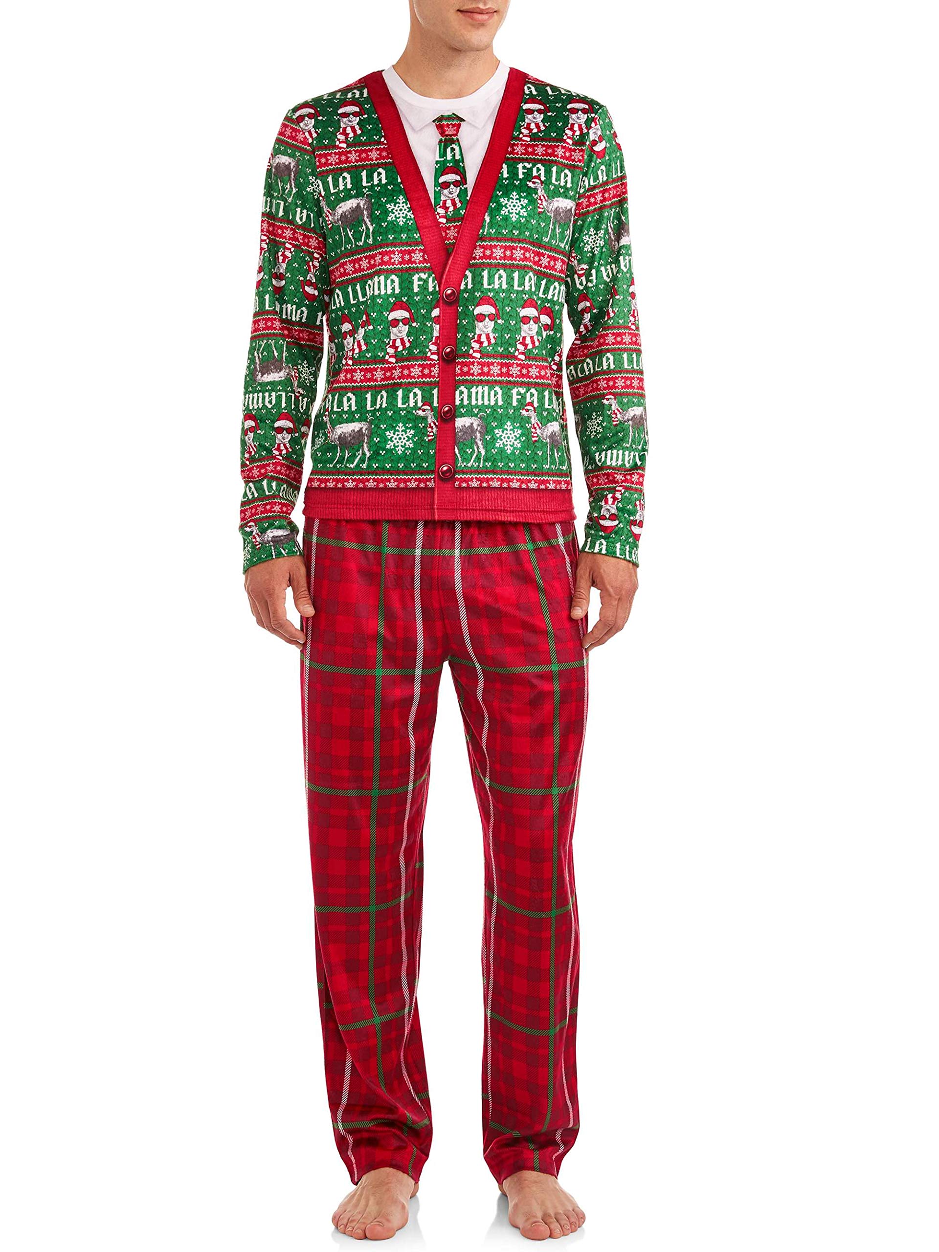 briefly stated FA La La La Llama Men's 2 Piece Pajamas Set-picture-36