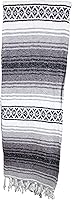 Vista 3 de Cobija auténtica mexicana para yoga, Gris