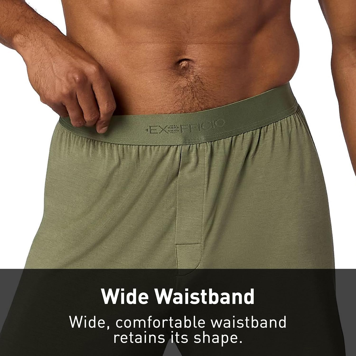 ExOfficio Men's Everyday Boxer, Olive Grove, Large