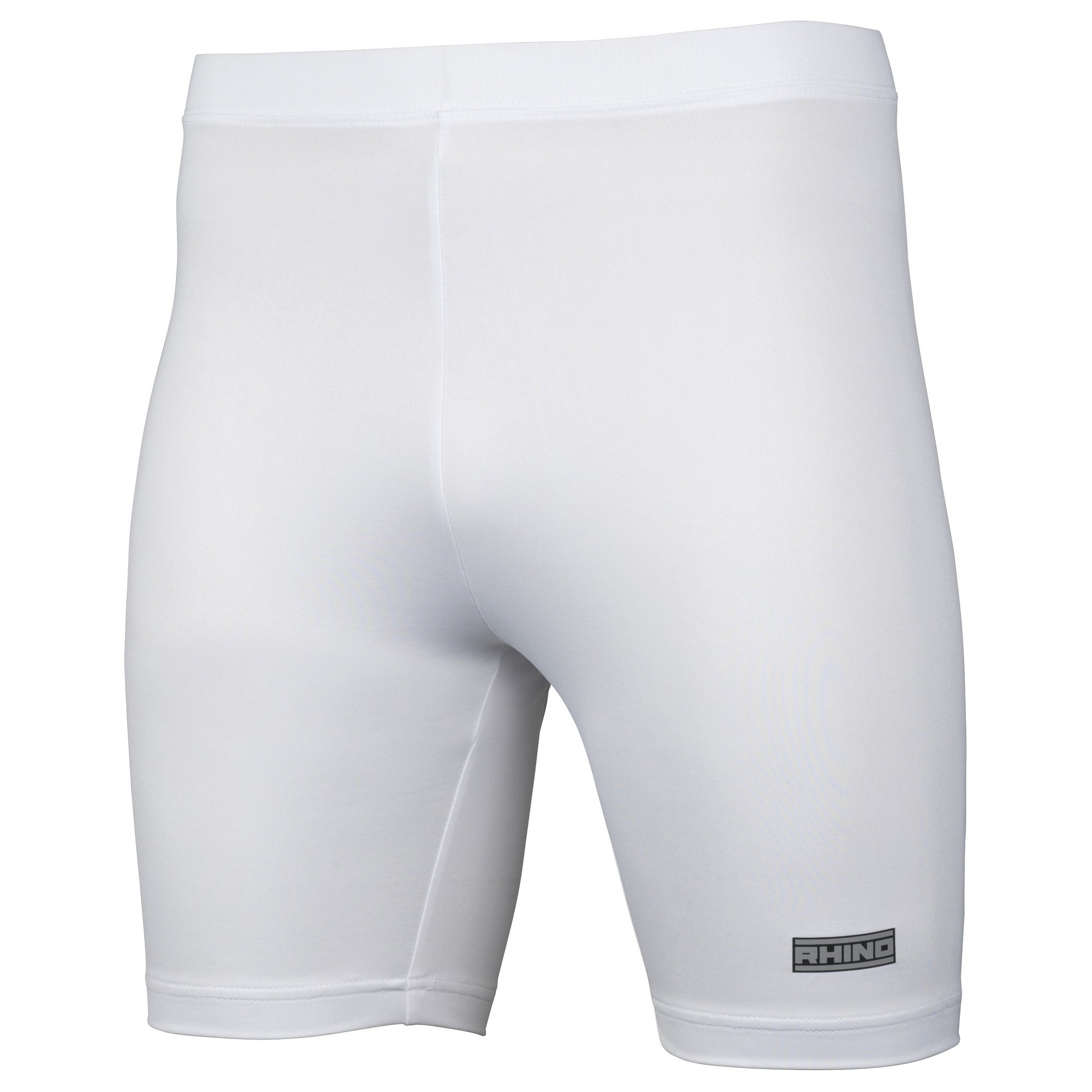 Rhino Men's White Sports Base Layer Shorts (Xs) (White)
