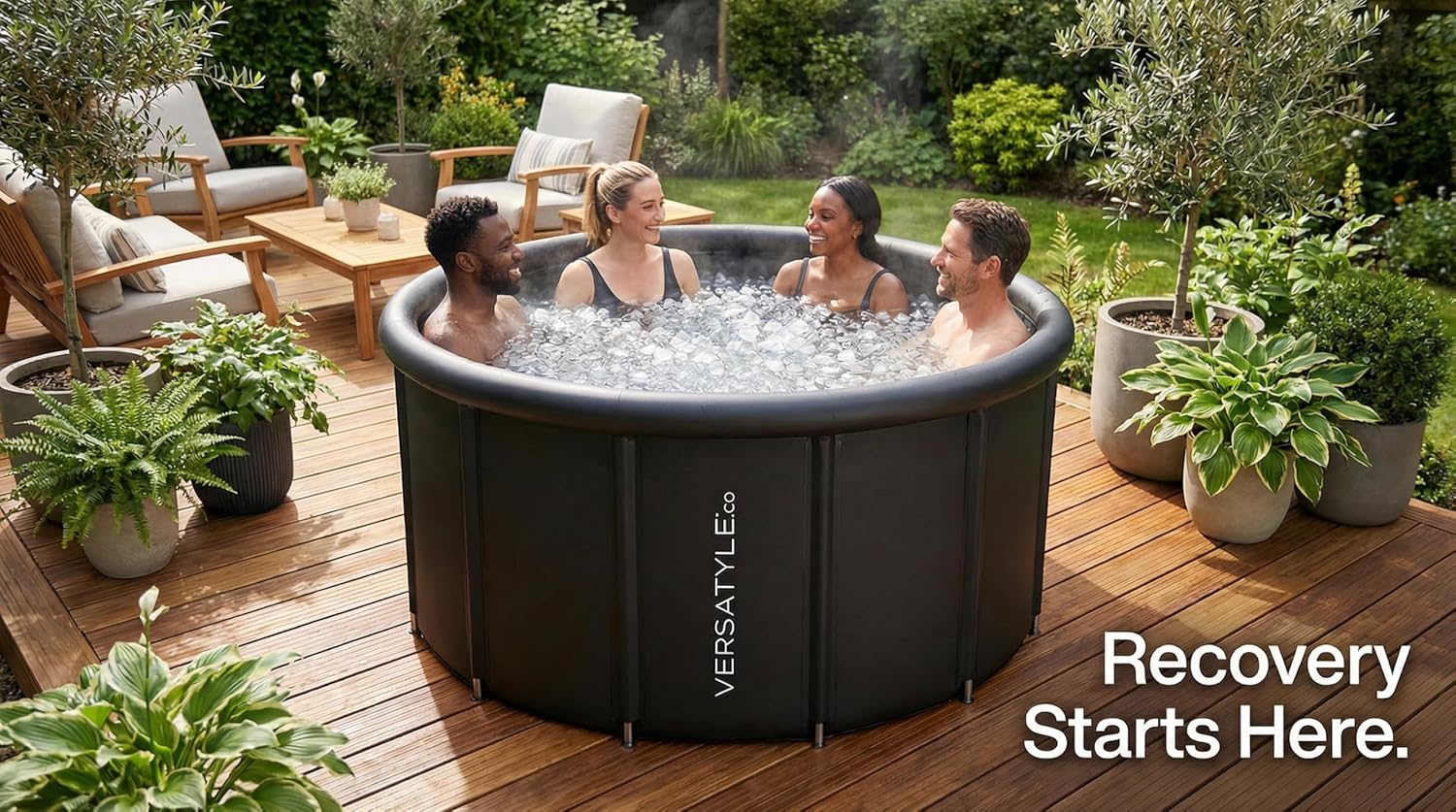 325 Gallon Portable XXL Ice Bath Tub, Ice Plunge for Recovery with Stainless Steel Support Poles, Insulated PVC, Pump, Cover & Waterproof Carry Bag, Cold Water Therapy & Muscle Relief