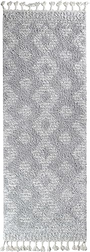 Miniatura 2 de SUPERIOR Alfombra de pelo largo para interiores con borlas, perfecta para dormitorio, cocina, lavandería, entrada, oficina, sala de juegos, cubierta