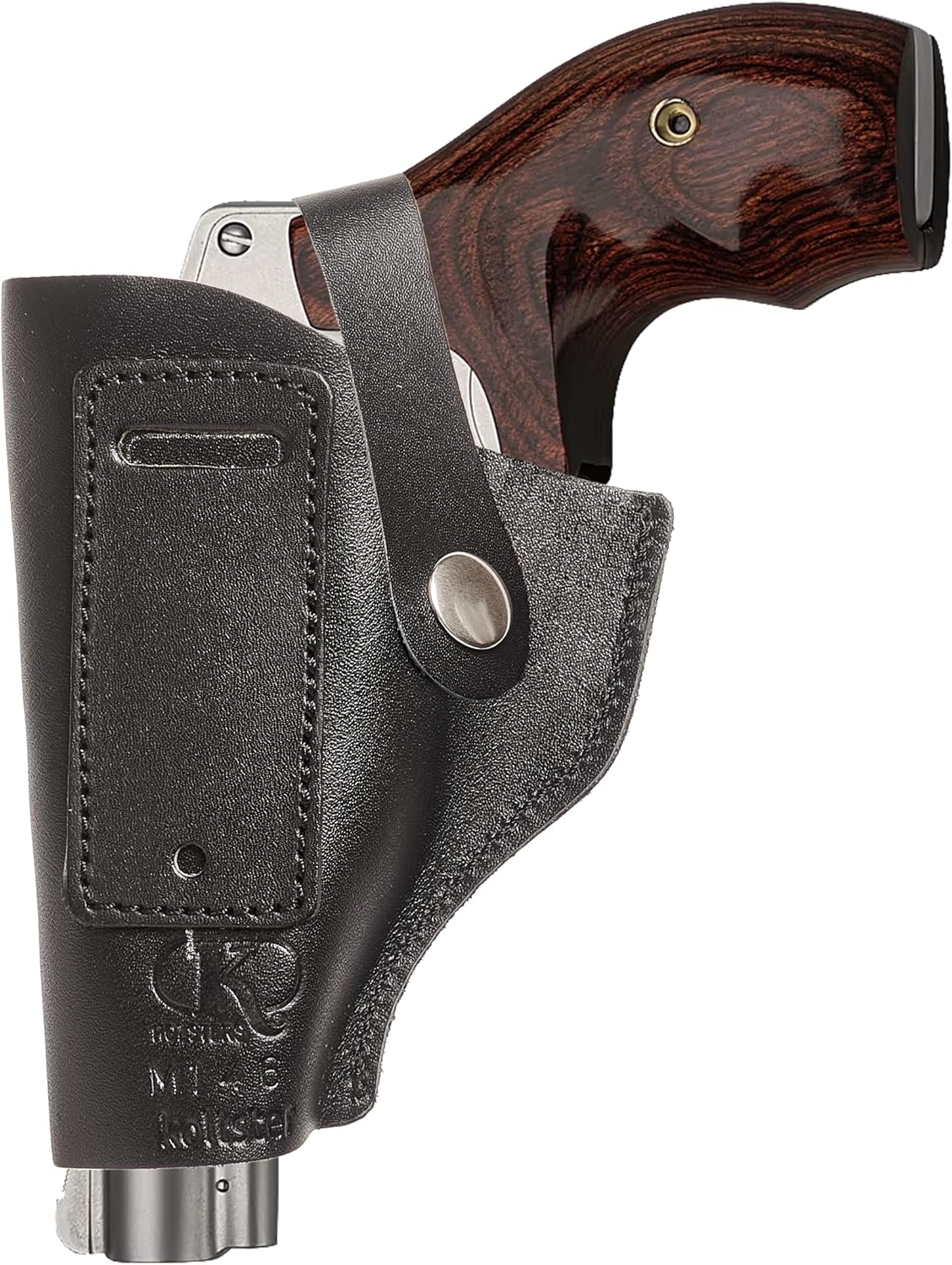 Smith&Wesson J Frame Holster, IWB Leather Holster for S&W Models 442, 642, Airweight 637, 638, 640 .38 Special, Concealed Carry Genuine Leather Holster with Belt Clip, Handmade (KM146)