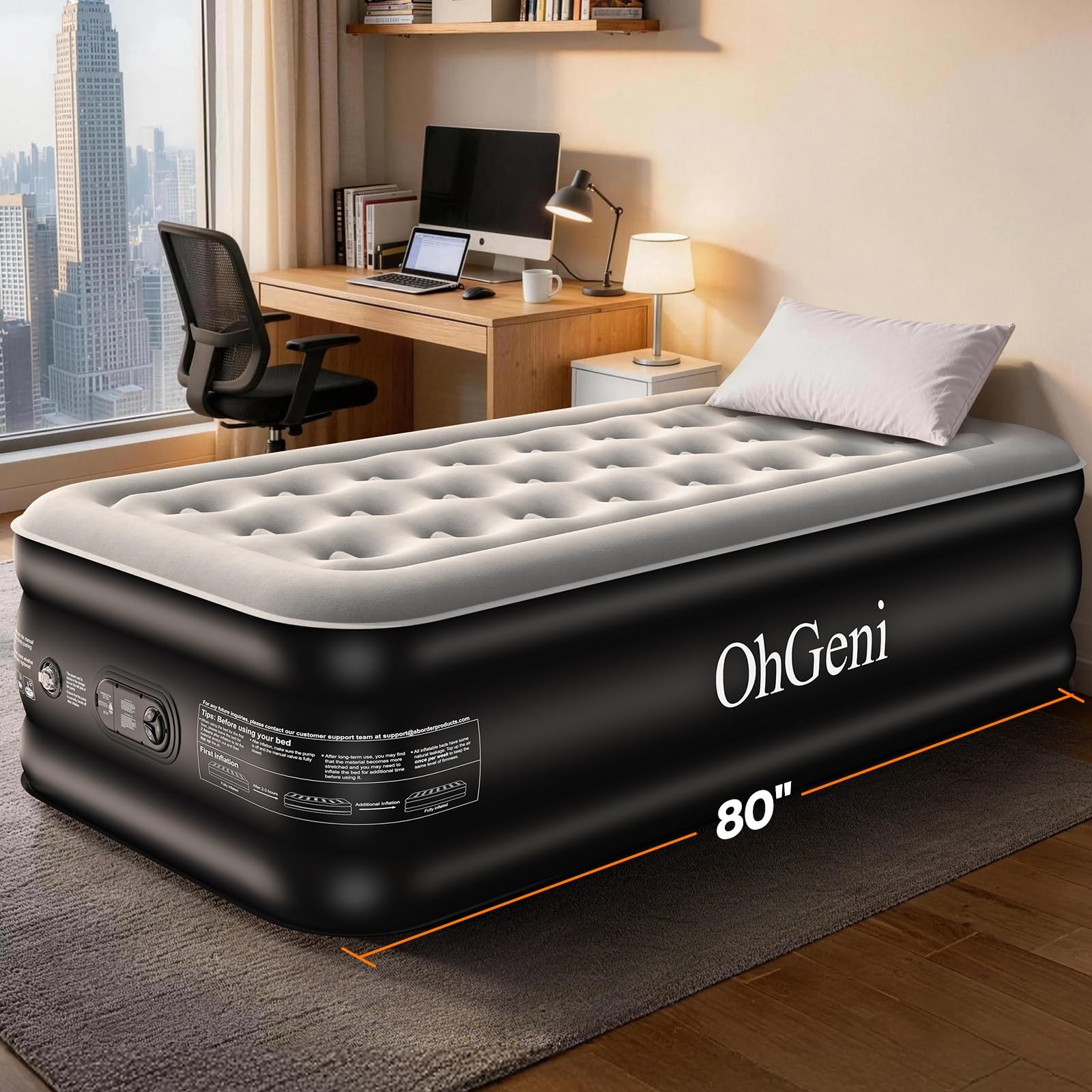 OhGeni 18 Inch Twin XL Air Mattress