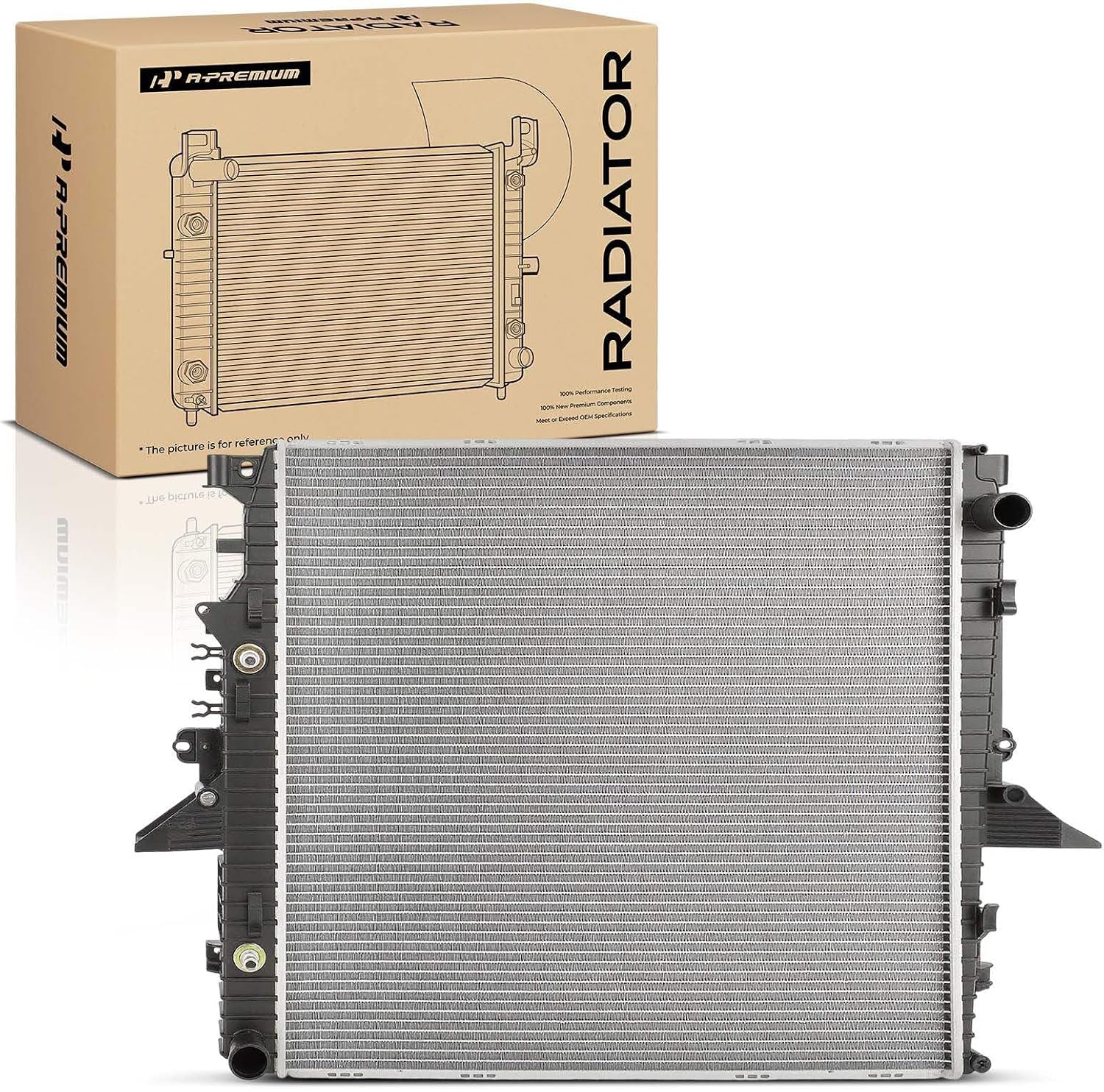 A-Premium Engine Coolant Radiator Assembly with Transmission Oil Cooler Compatible with Land Rover LR3 2005-2007 4.0L 4.4L, LR3 2008-2009 4.4L, Range Rover Sport 2006-2009 4.2L 4.4L