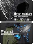 MAGCOMSEN Manteaux d'hiver à l'eau résistant aux hommes Manteau d'eau à couverture Parka Mountain Chaud Snow Veste de ski avec multi-pockets