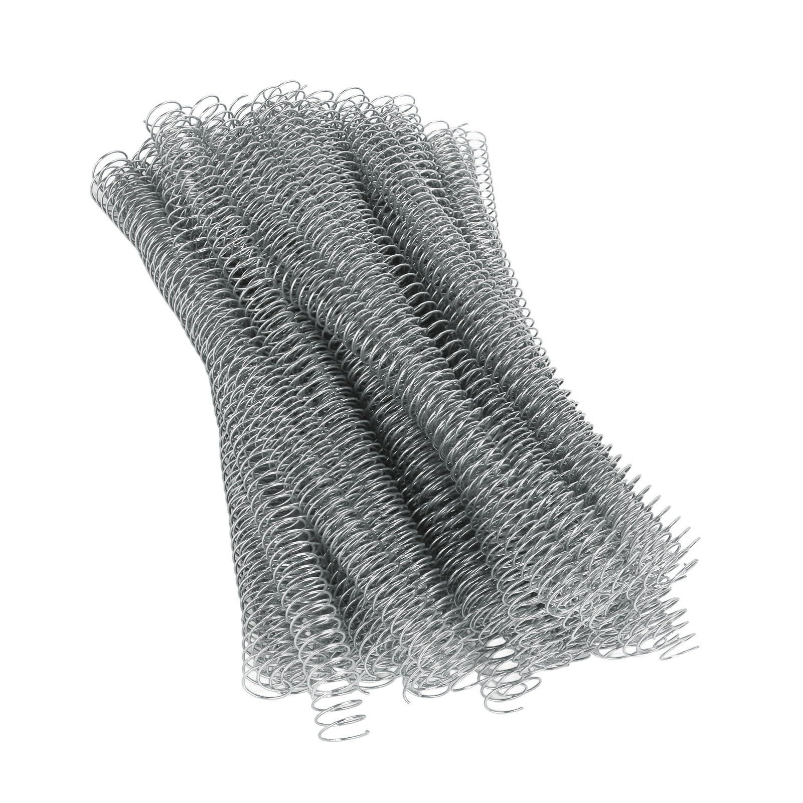 100 Stück Spiralbindespule, 19 mm Durchmesser, 48 Zähne Kammbinderücken, 170 Blatt Kapazität A4-Papier, 4:1 Pitch Set Kit für Bürodokumente, Schulprojekte, Geschäftspräsentationen (Silber)