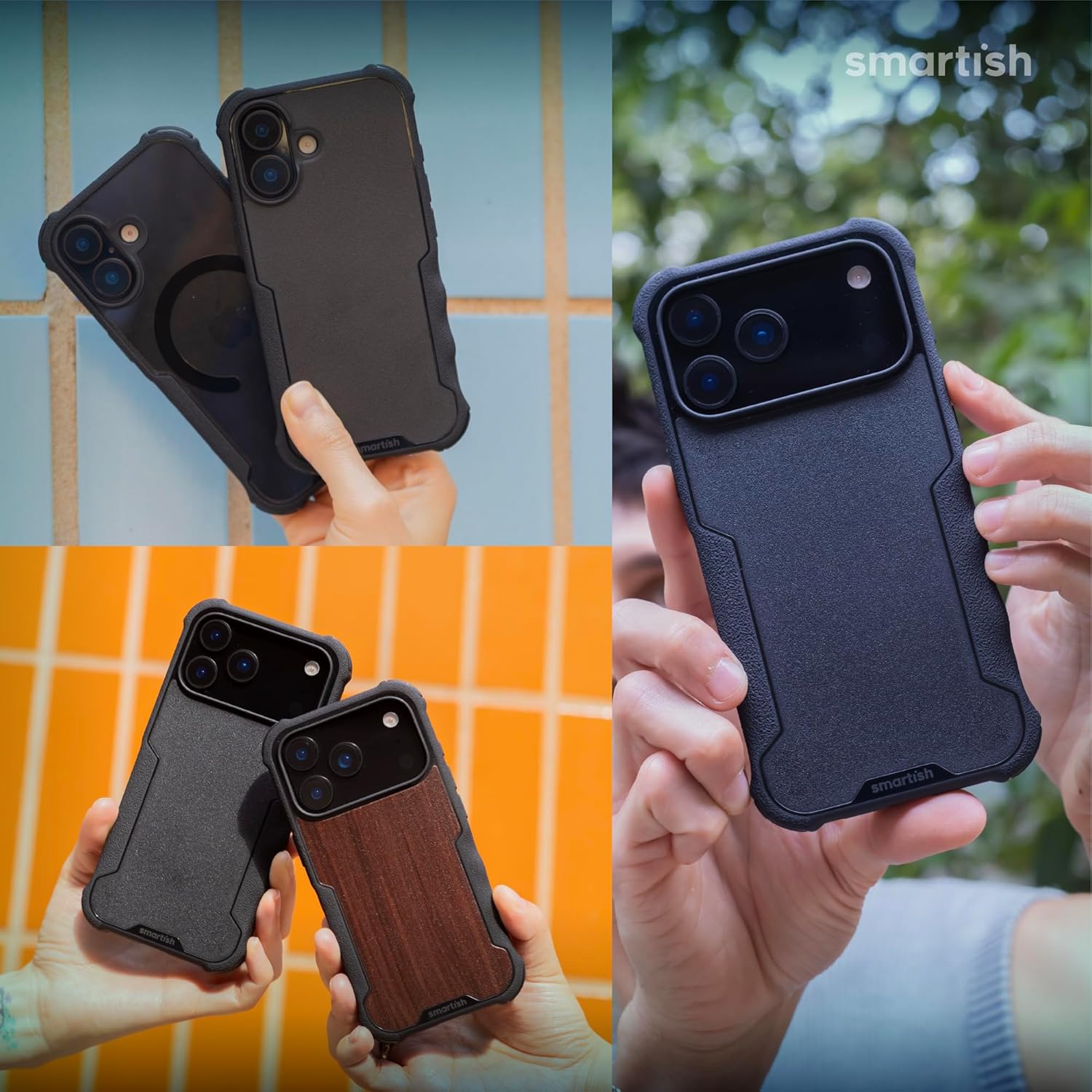 Smartish® iPhone 17 Pro MagSafe Case - Gripzilla Protective Magnetic Case [Rugged + Tough] Heavy Duty Grip Armored Cover w/Drop Tested Protection for Apple iPhone 17 Pro - Black Tie Affair