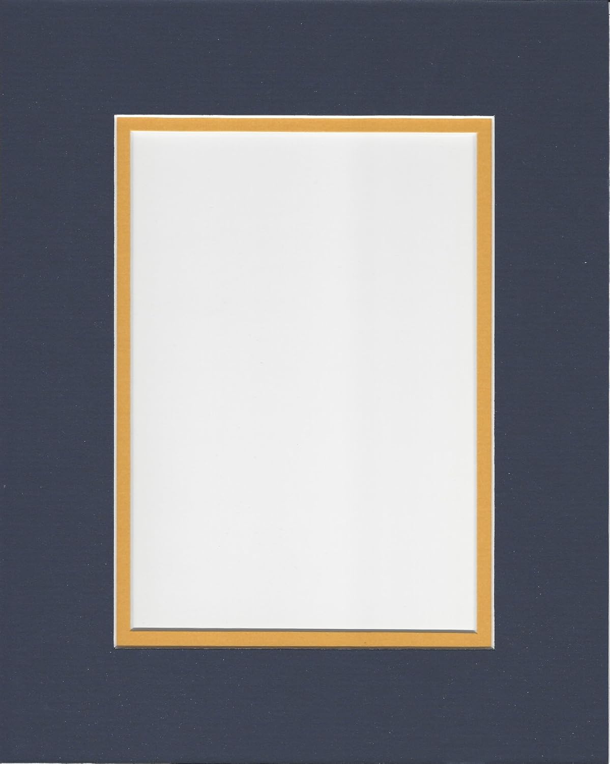 bux1 picture matting 18x24 Navy Blue and Sun Yellow Double Mat, Bevel