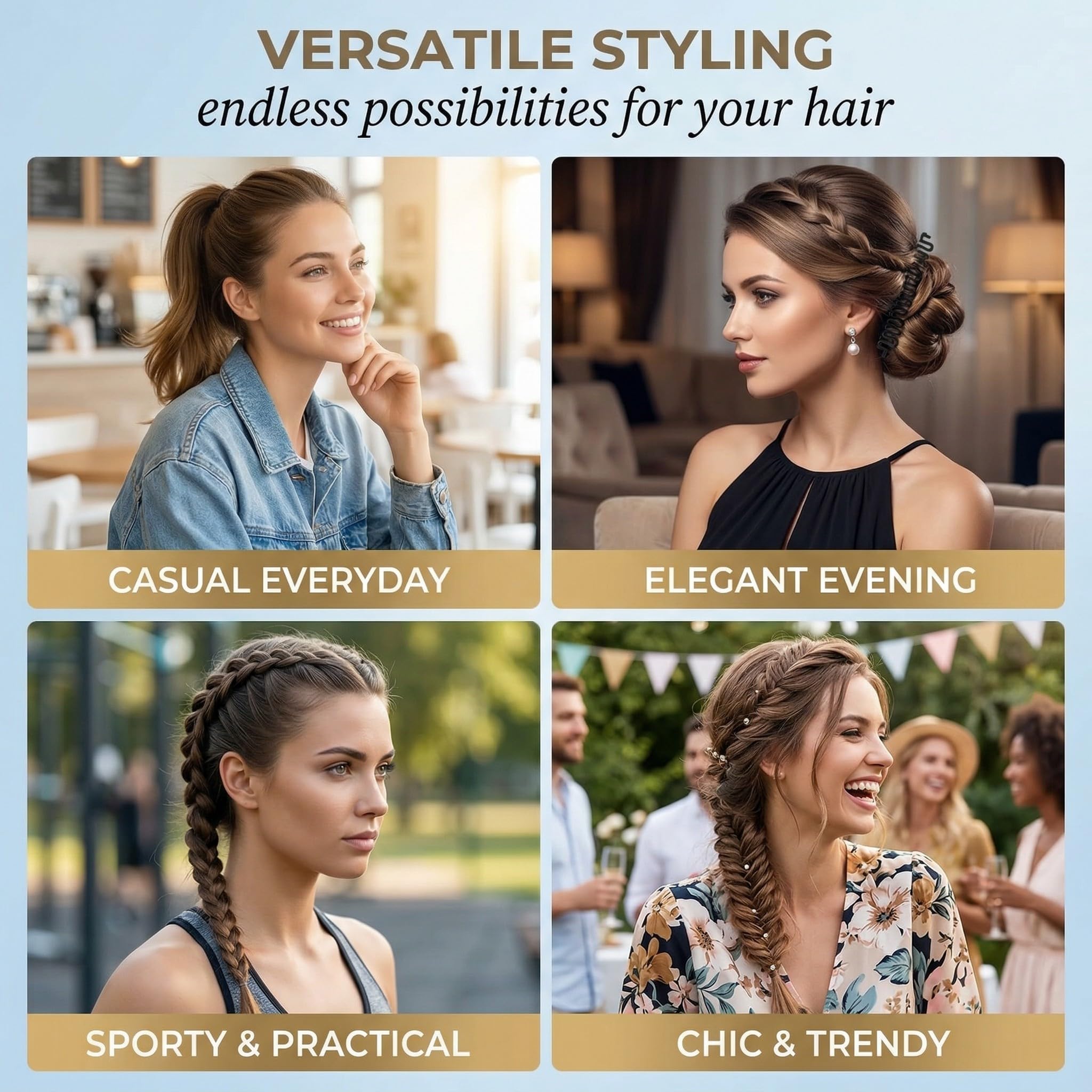 8 strumenti per trecce da donna, strumenti per trecce francesi millepiedi,strumento per chignon fermagli per acconciature francesi