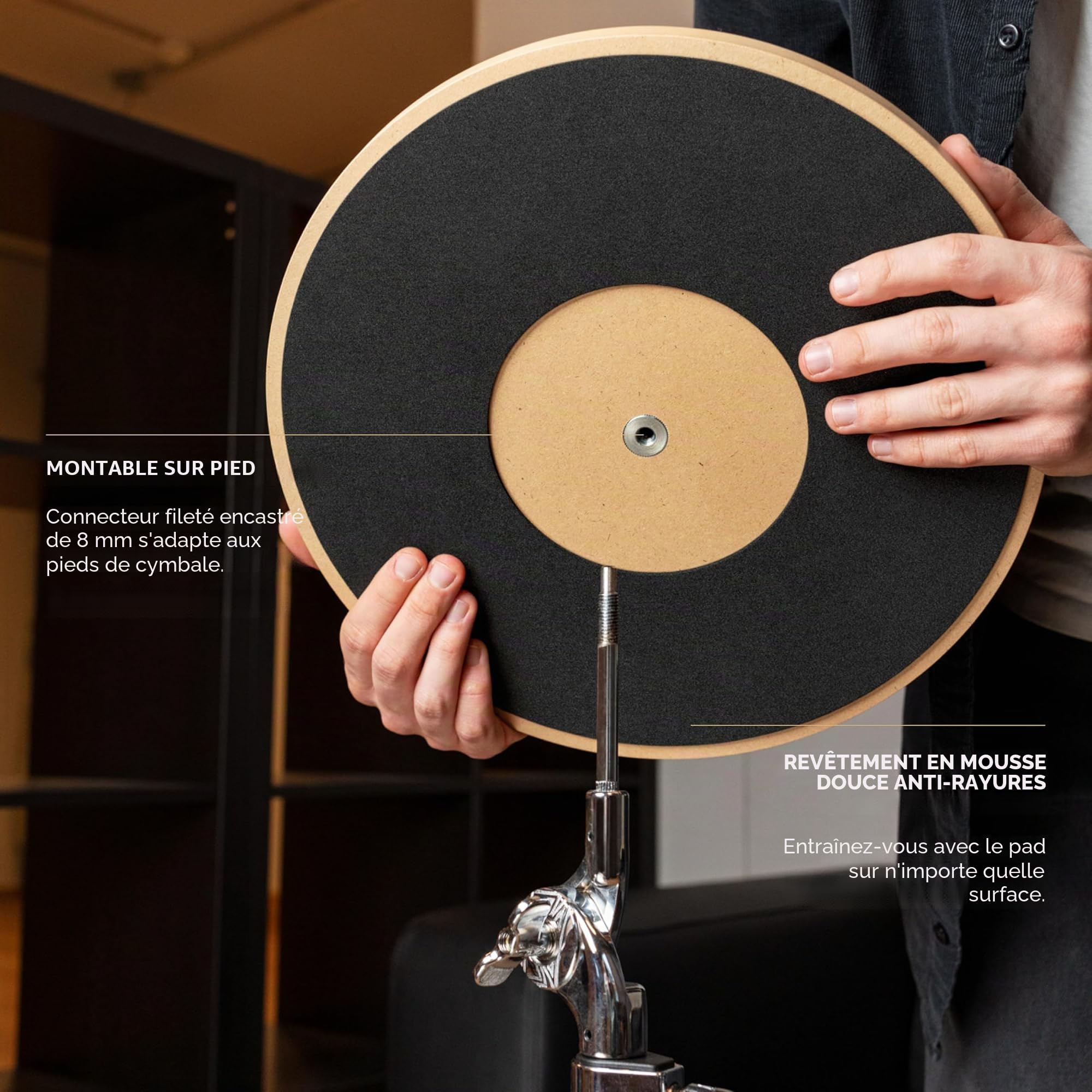 Meinl Stick & Brush Practice Pad - 12" - Drumset Accessories (SB509)