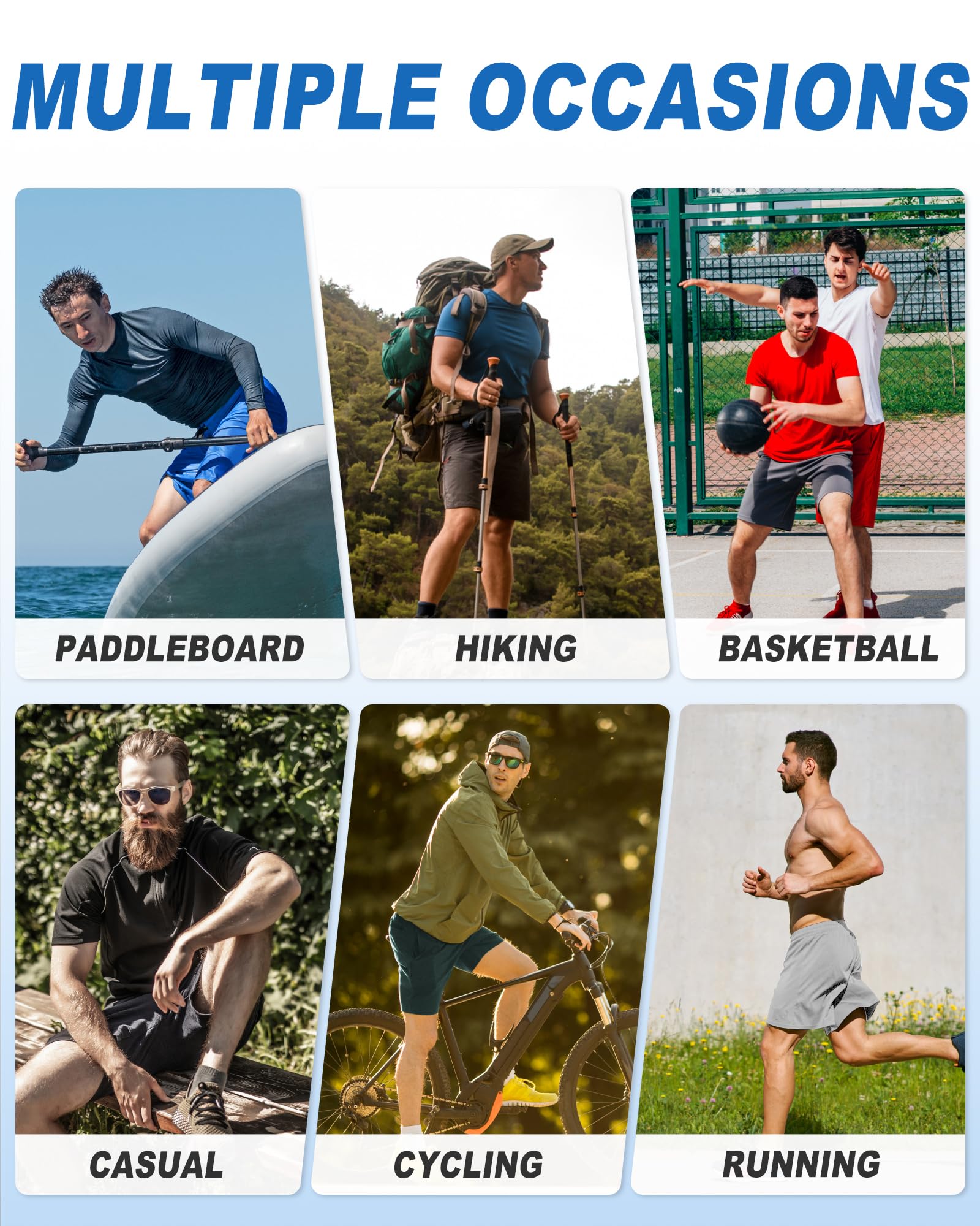 BALENNZ Herren-Basketball-Shorts mit Taschen, Herren-Shorts, athletisch, Fitnessstudio, Workout, Laufen, schnelltrocknend, Sportbekleidung, 7 Stück