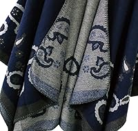 Vista 222 de Urban CoCo Poncho de colores para mujer, chal con frente abierto, color en bloques