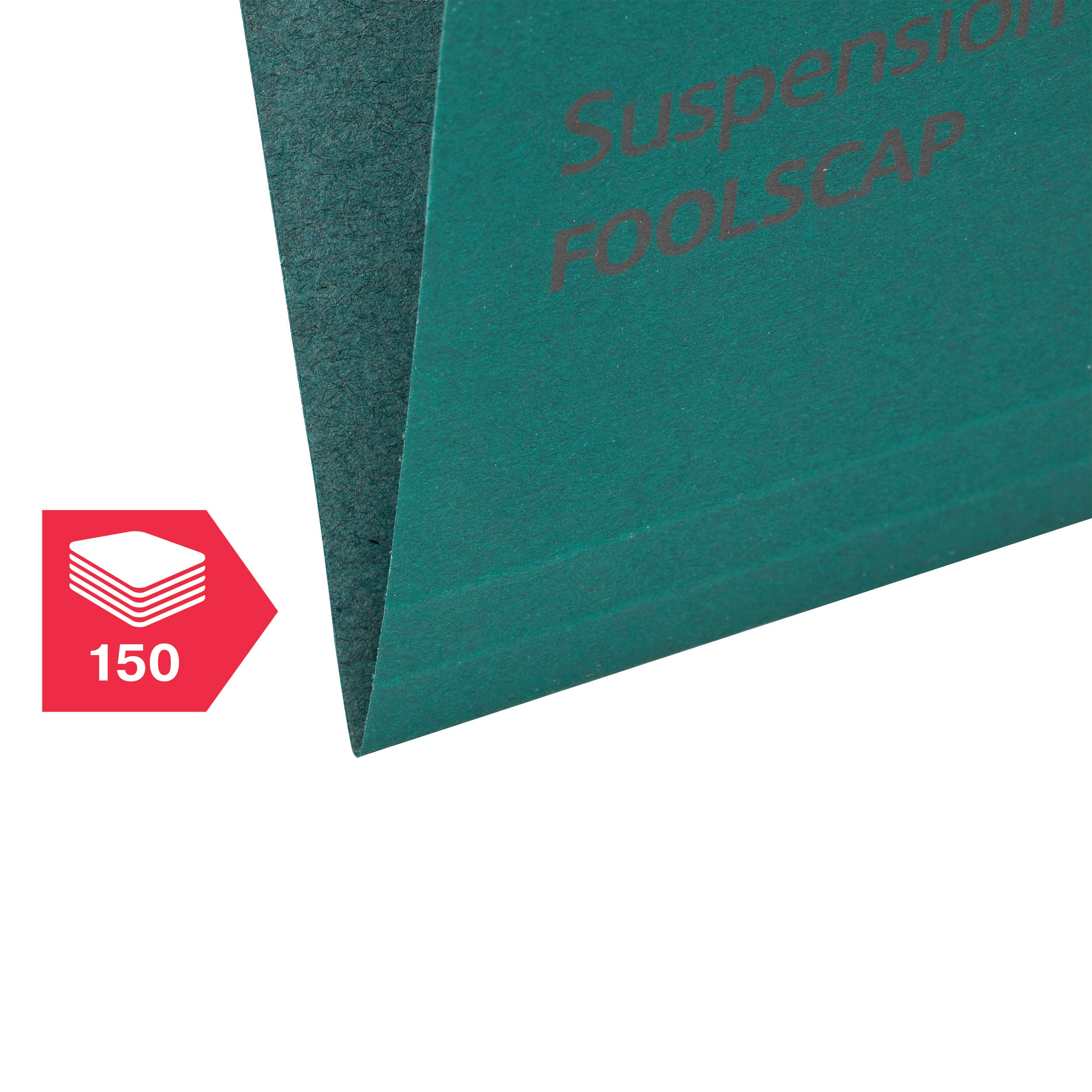 Rexel Foolscap 78016 - Limette sospese con linguette e inserti per schedari, base a V 15 mm, 100% Manilla riciclata, verde, Crystalfile Classic, confezione da 50