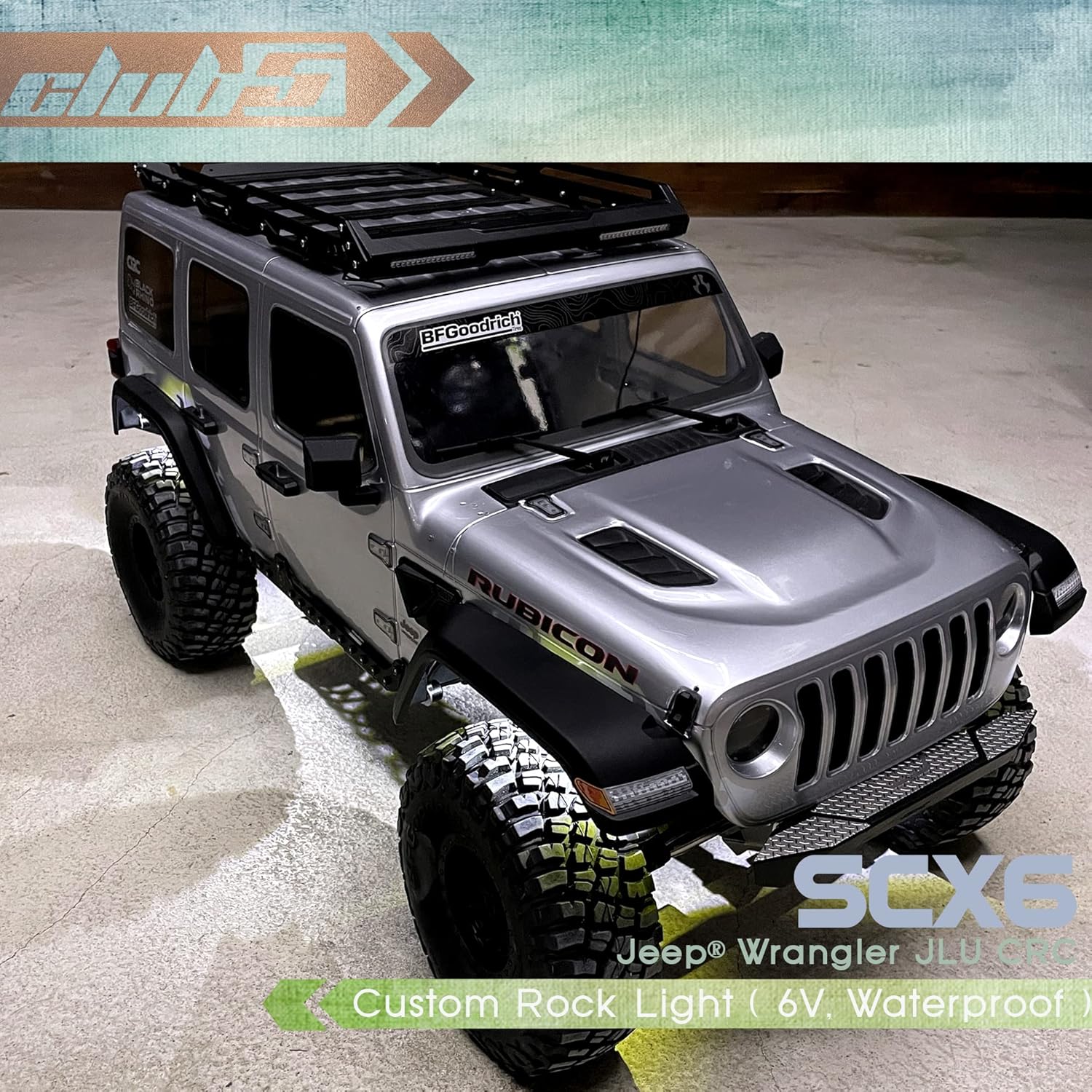 Club 5 Racing Waterproof Rock Light ( 6V ) For Axial SCX6 Jeep JLU Wrangler