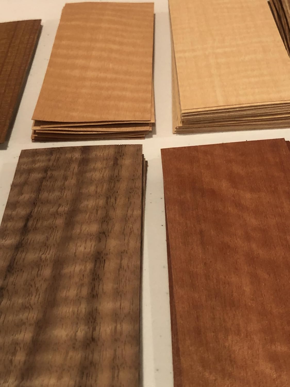 Exotic Fingerboard Wood Veneer Pack 60 Pieces Makes 12 Boards Maple Pre Cut