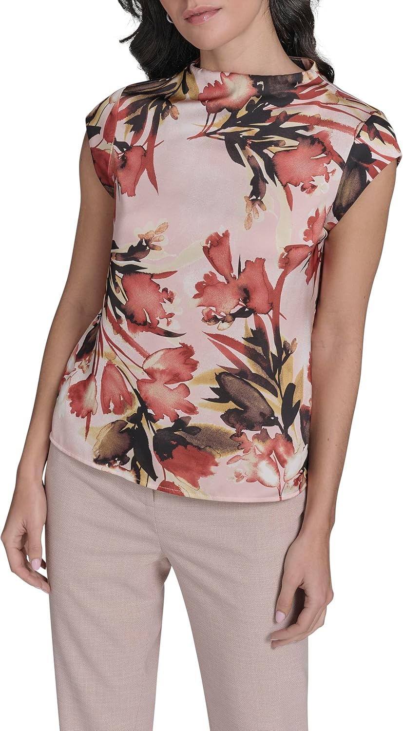 Calvin Klein Womens Short Sleeve Soft Knit Top