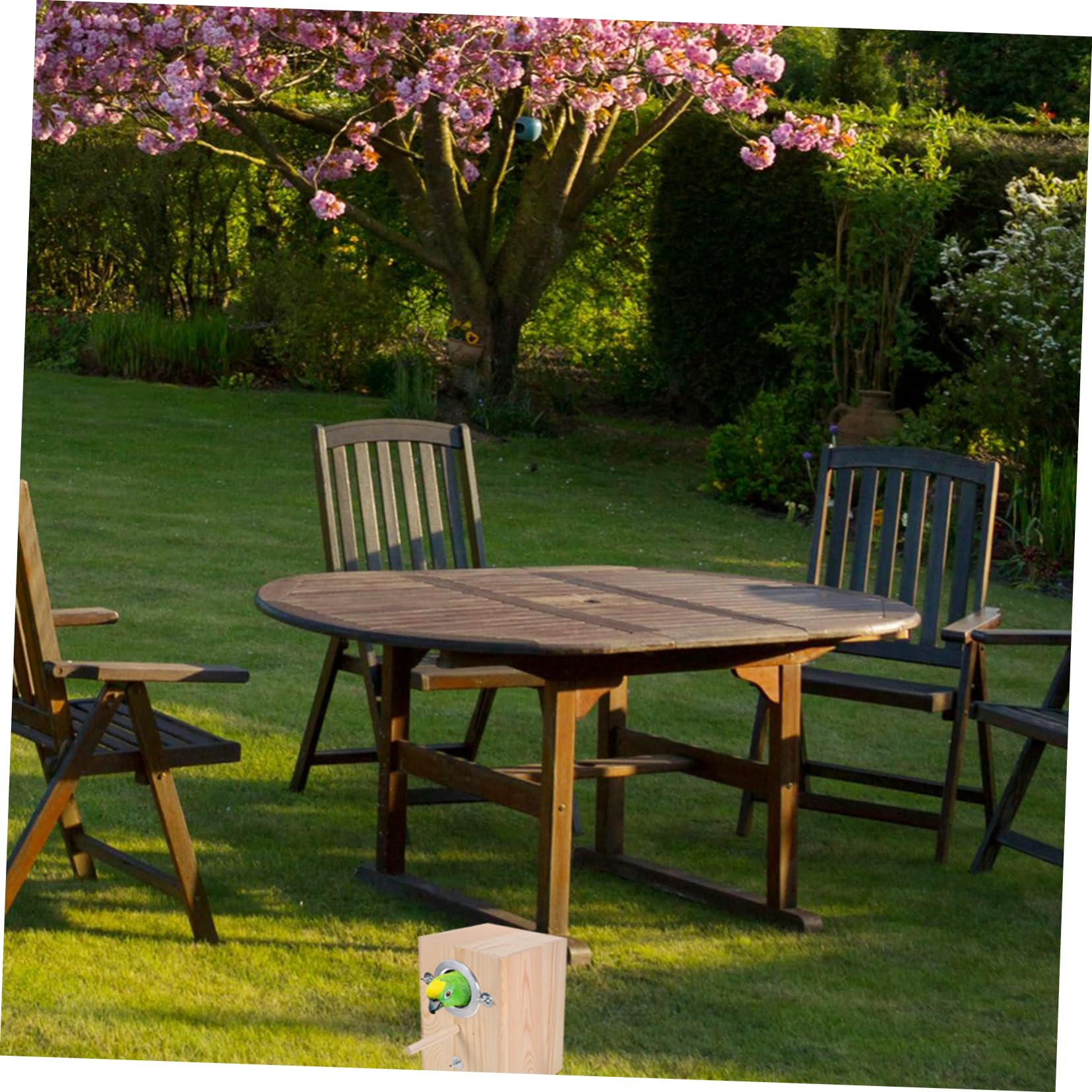HEMOTON Boîte pour Oiseaux Nichoir Pratique pour Perroquets et Petits Oiseaux Accessoire de Nidification pour Décoration de Jardin et Protection Prédateurs
