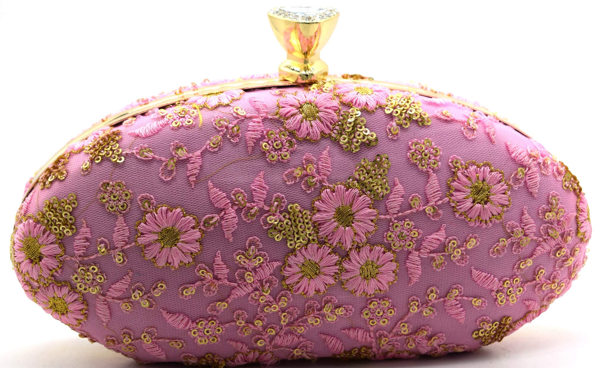 Handicraft Women’s Embroidered Clutch Purse | Evening Handbag with Designer Clasp | Wedding, Cocktail, Party & Bridal Gift Bag for Women & Girls-image-34