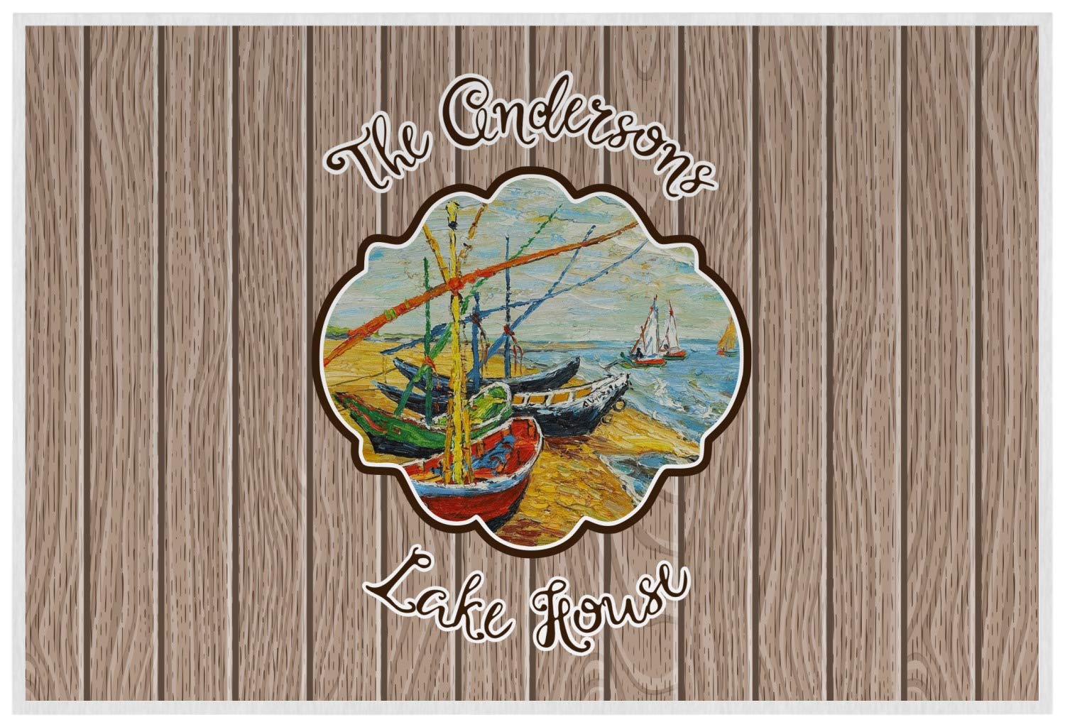 Personalized Lake House Laminated Placemat w/Name or Text