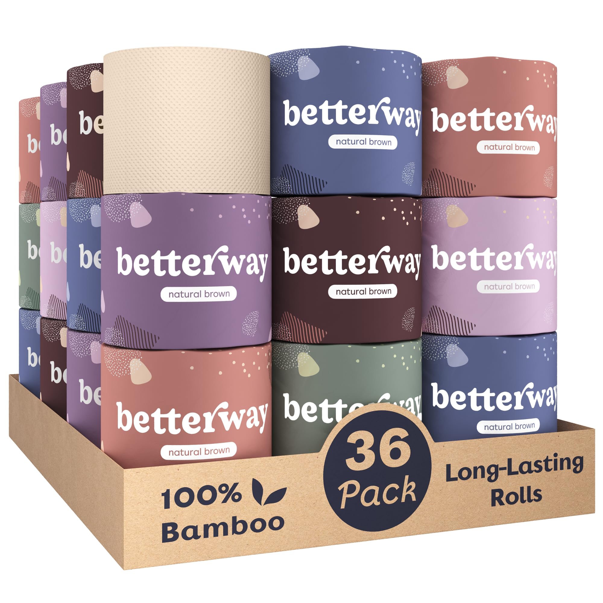 Amazon.com: Betterway Unbleached Bamboo Toilet Paper Rolls - Eco