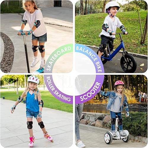 Vista 73 de BOSONER Rodilleras para niños/jóvenes, coderas, equipo de protección para patines de ruedas, ciclismo, BMX, bicicleta, patinaje, patinaje en línea