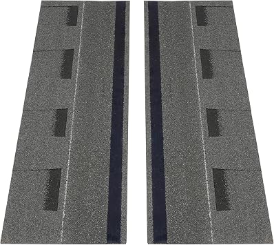 16Pcs Asphalt Roofing Shingles, Stone Coated for Villa, Flat Roof & Repair, 5.3mm Thick Covers 25 sq ft
