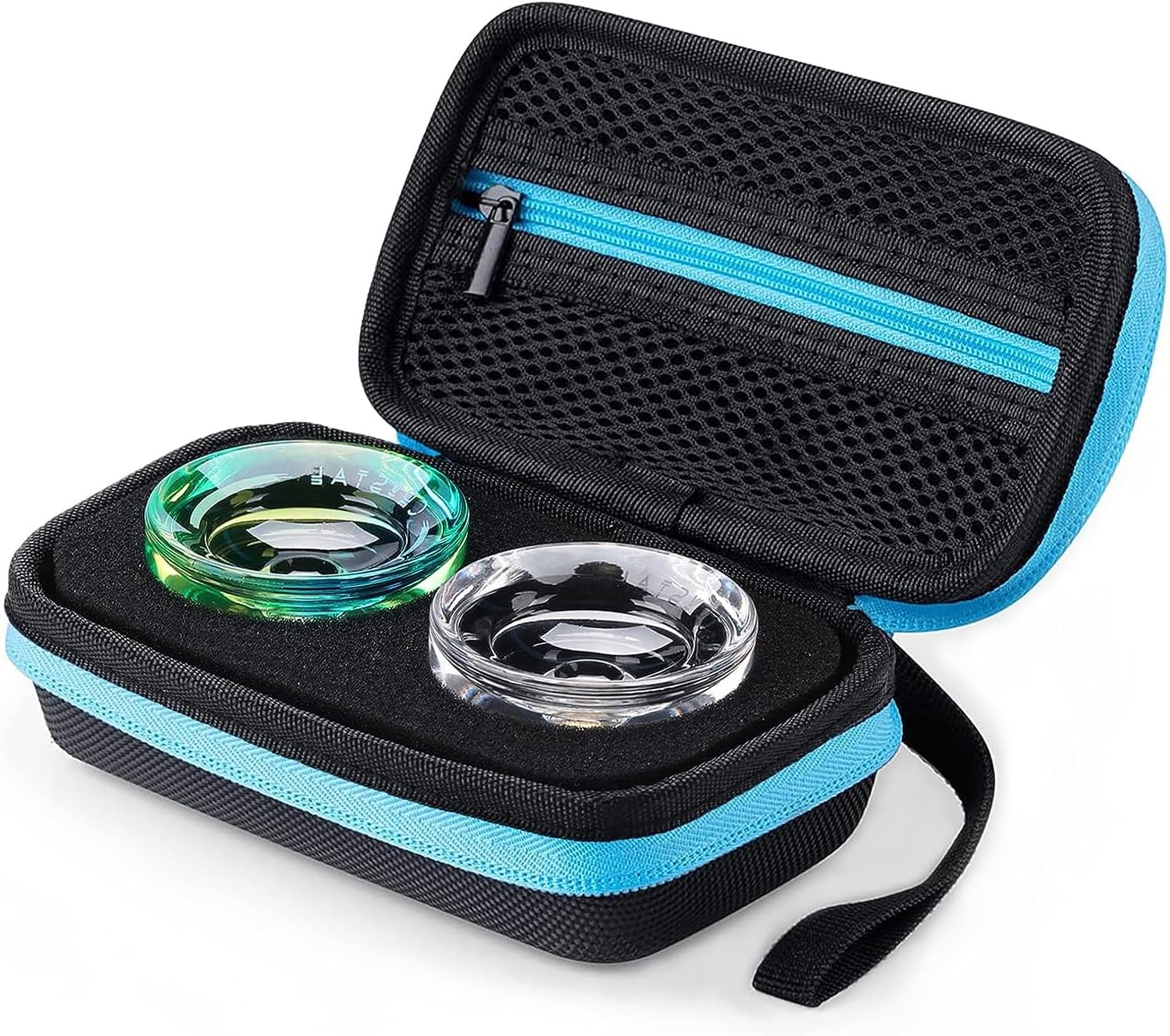 MAGICYOYO Yoyo Ball Storage Bag, Professional Yo Yo Caser, Yo-Yo Carry Bag with Hand Strap for Outdoor Equipment Protective Bag, 2 Yoyo Storage Holes and Interior Zip Mesh