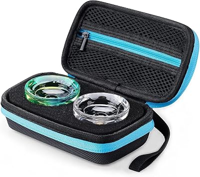 MAGICYOYO Yoyo Ball Storage Bag, Professional Yo Yo Caser, Yo-Yo Carry Bag with Hand Strap for Outdoor Equipment Protective Bag, 2 Yoyo Storage Holes and Interior Zip Mesh