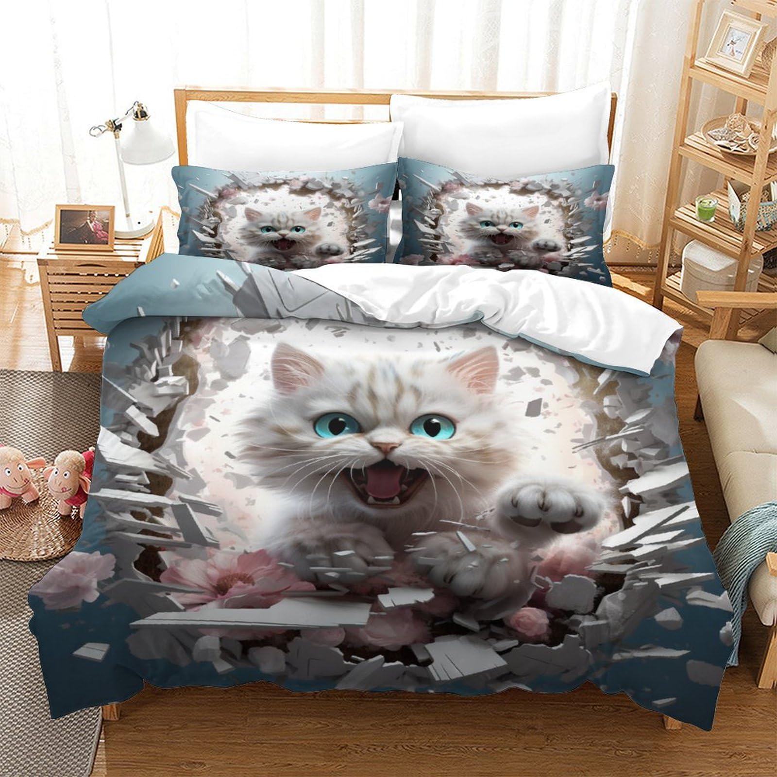 Linge de lit Jack imprimé 3D de qualité supérieure en microfibre douce 140x200cm